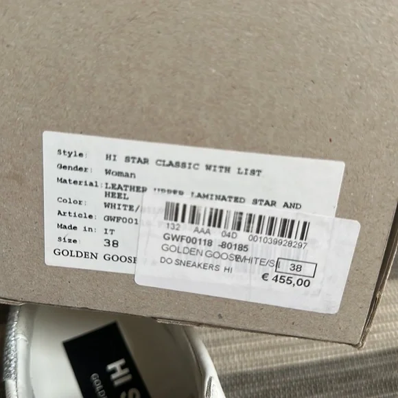 Golden Goose High Star sneaker in white and silver - Picture 3 of 16